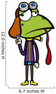cartoon frog pilot Wall Decal