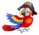 Pirate Parrot Wall Decal