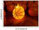 Fire Basketball Glow Ball Wall Mural