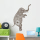 Elephant with Floral Decoration Wall Decal