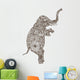 Elephant with Floral Decoration Wall Decal