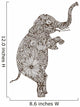 Elephant with Floral Decoration Wall Decal