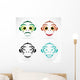 Vector Image Monkey White Wall Mural