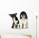 Tibetan Terrier and Puppy Border Collie Wall Decal