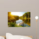 Summer landscape with forest lake Wall Mural