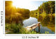 Summer landscape with forest lake Wall Mural