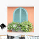 Window With Blue Wall Mural
