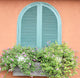 Window With Blue Wall Mural