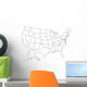 Map United States America Wall Mural