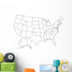 Map United States America Wall Mural