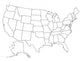 Map United States America Wall Mural
