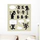 Monkey Silhouettes Wall Mural