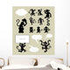 Monkey Silhouettes Wall Mural