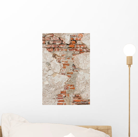 Old Red Bricks Wall Wall Decal