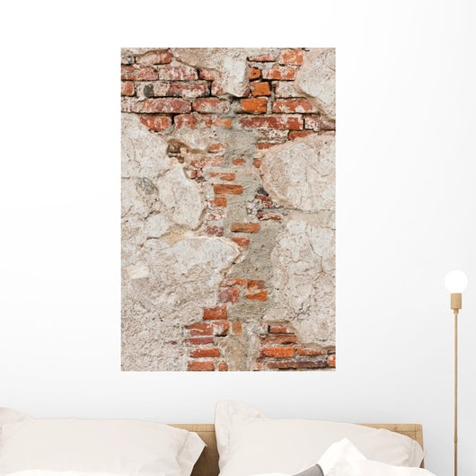 Old Red Bricks Wall Wall Decal