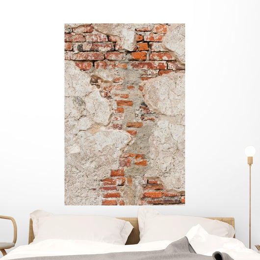 Old Red Bricks Wall Wall Decal