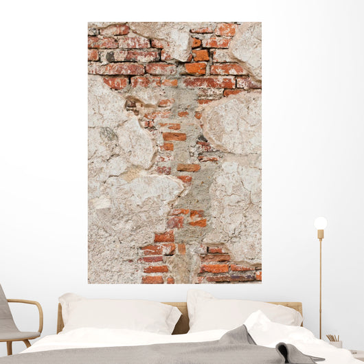 Old Red Bricks Wall Wall Decal