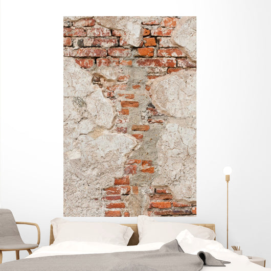 Old Red Bricks Wall Wall Decal