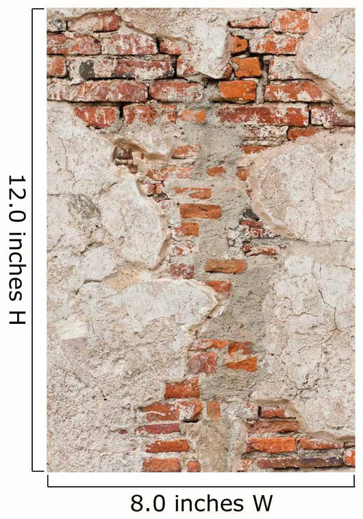Old Red Bricks Wall Wall Decal