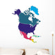 Colorful North America Map