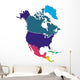 Colorful North America Map
