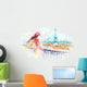 romantic watercolor paris Wall Decal
