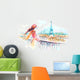 romantic watercolor paris Wall Decal