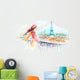 romantic watercolor paris Wall Decal
