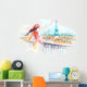 romantic watercolor paris Wall Decal