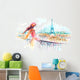 romantic watercolor paris Wall Decal