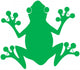 Green Frog Silhouette Logo Wall Decal