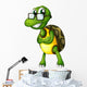 A Turtle Standing with an Eyeglass Wall Decal
