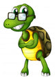 A Turtle Standing with an Eyeglass Wall Decal