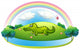 Alligator Rainbow Wall Decal