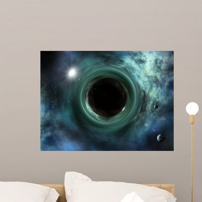 Singularity Wall Mural shown on a wall