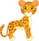 Cite cheetah cartoon Wall Decal