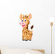 Cute baby giraffe cartoon Wall Decal