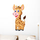 Cute baby giraffe cartoon Wall Decal