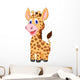 Cute baby giraffe cartoon Wall Decal