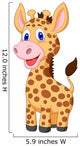 Cute baby giraffe cartoon Wall Decal
