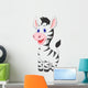 Cute baby zebra cartoon Wall Decal