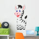 Cute baby zebra cartoon Wall Decal