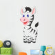 Cute baby zebra cartoon Wall Decal