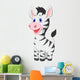 Cute baby zebra cartoon Wall Decal