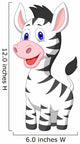 Cute baby zebra cartoon Wall Decal