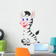 Cute baby zebra cartoon Wall Decal
