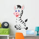 Cute baby zebra cartoon Wall Decal