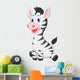 Cute baby zebra cartoon Wall Decal