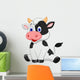Cute cow cartoon sitting Wall Decal