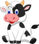 Cute cow cartoon sitting Wall Decal
